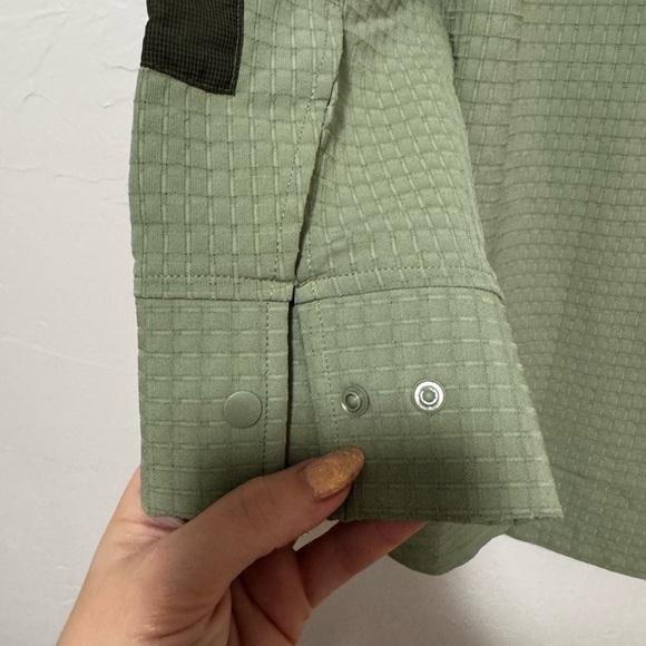 Lululemon Grid Fleece Hiking Overshirt Womens Size 4  Shacket Oversized Green - Picture 8 of 8